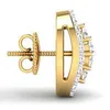 Natural Diamond Ear Piercing Studs 18k Gold 1.79 Grams