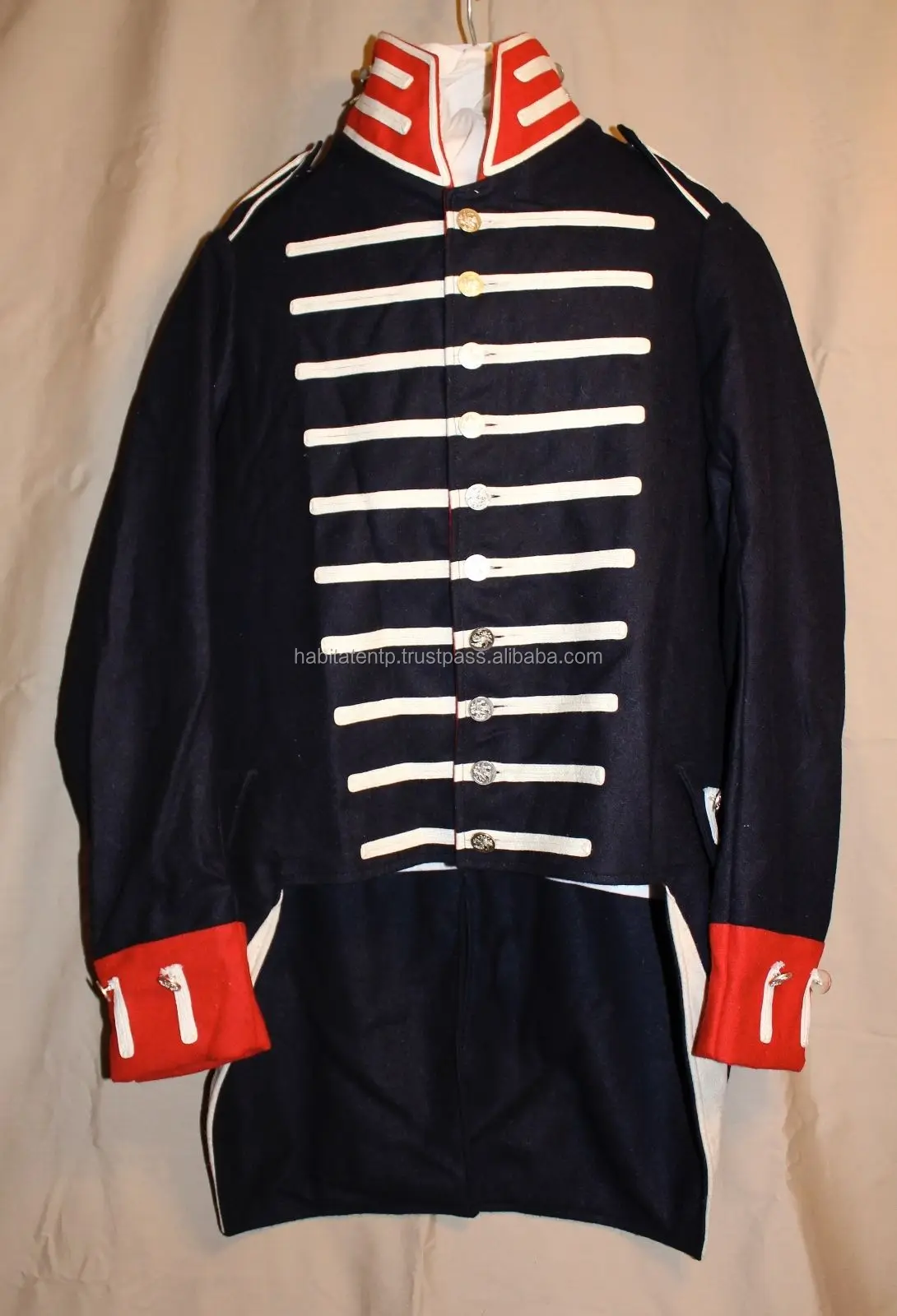 Customize 1812 Us Pattern Uniform Jacket Usa Old Fashion Hussar Men