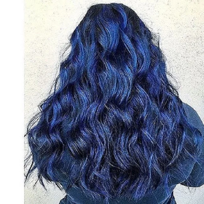 Окрашивание волос хной в синий