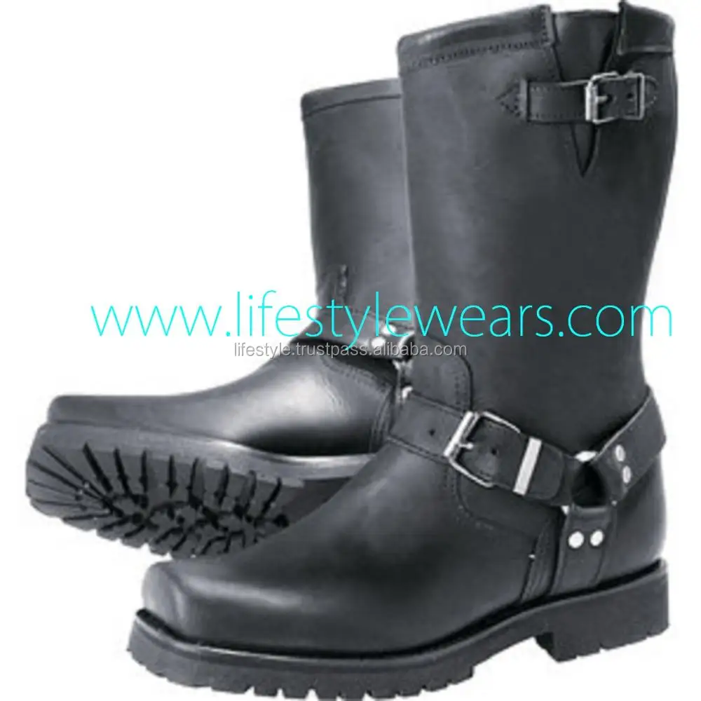 red leather motorcycle boots