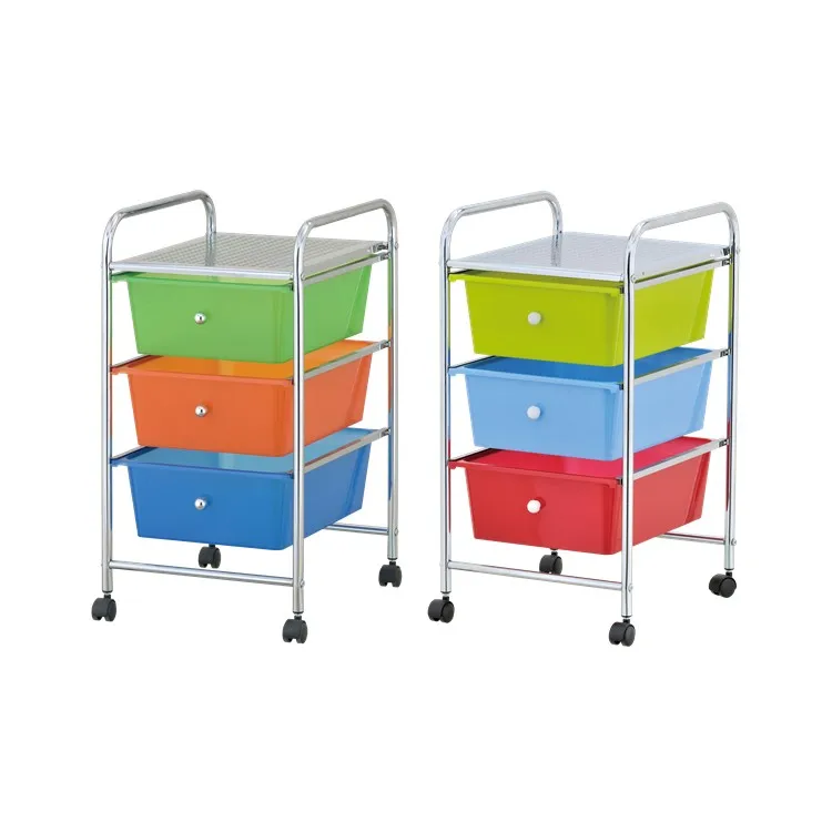 Mobile Colorful Plastic 3 Drawers Storage Cabinet Buy 3 Tier