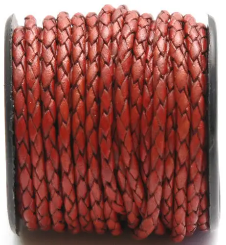 Wholesale Round Braided Leather Cord for Bracelet and Necklace