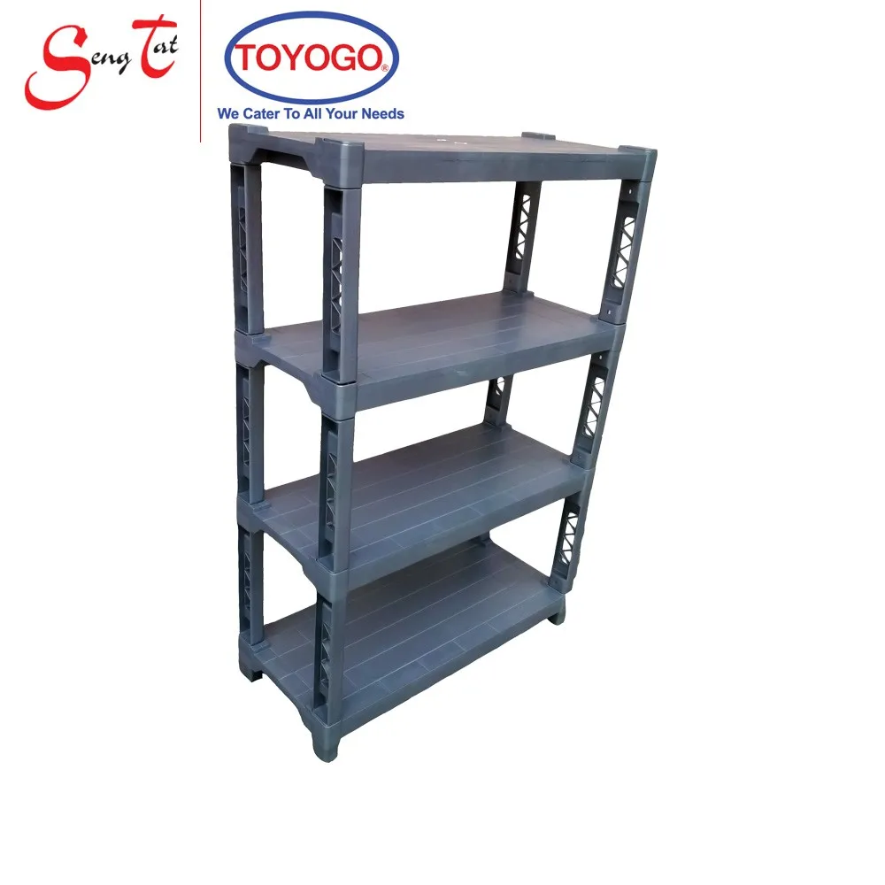 Durable Heavy Loading Heavy Duty Strong Plastic 4 Tiers Easy Install