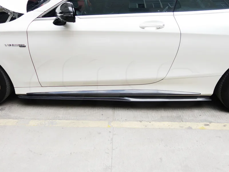 2015-2017 Mercedes Benz C217 S63 Coupe OEM Style Side Skirts Addon CF (13).JPG