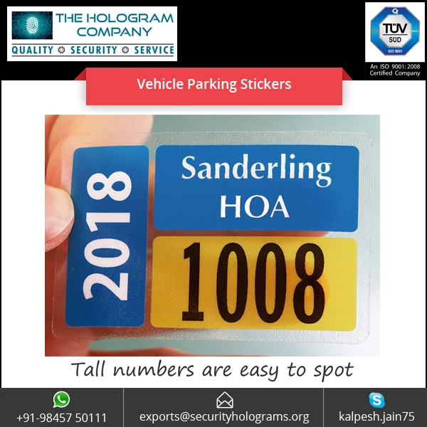 Personalized Removable Car Parking Permit Window Stickers Buy Parking