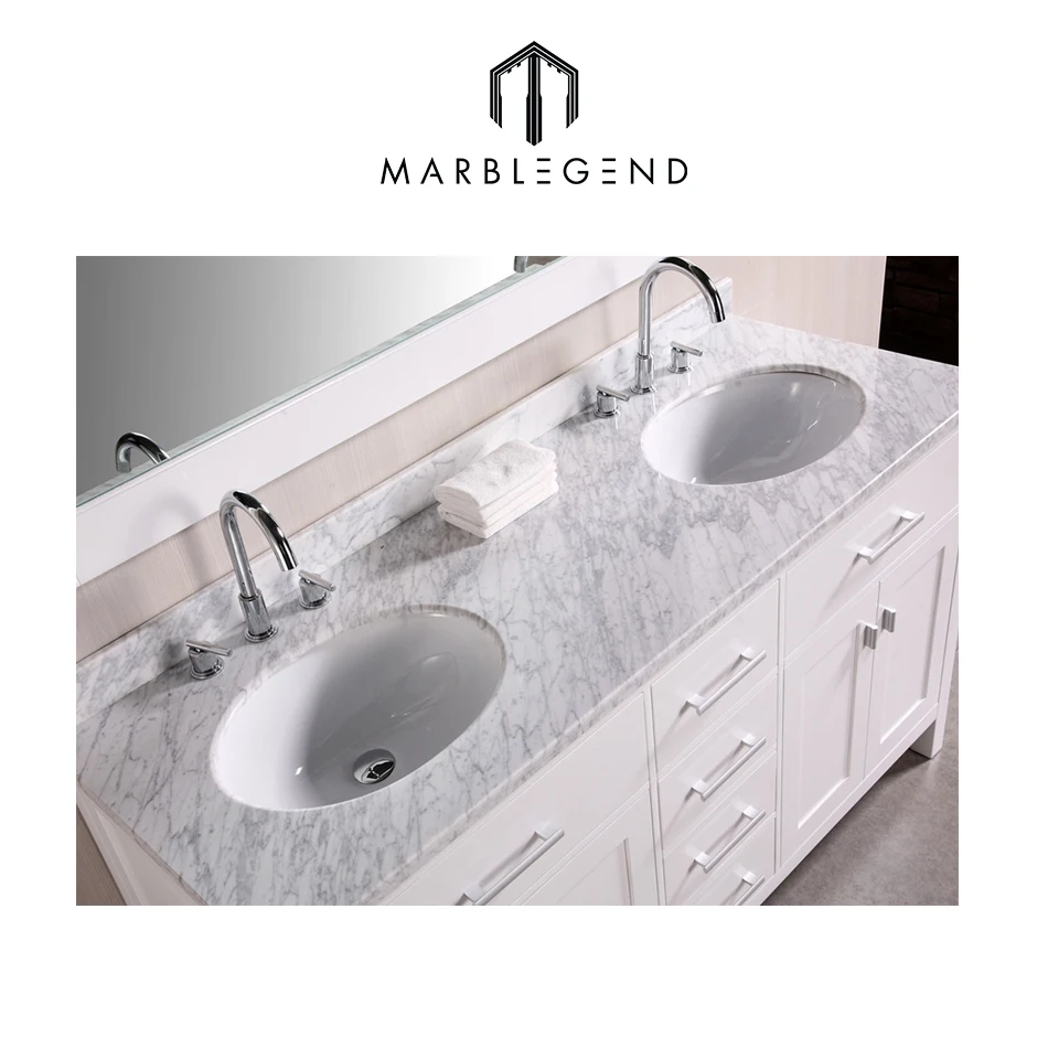 Hot Saling Carrara Marble White Color Vintage Edge Bathroom Countertop Vitage Hot Saling Carrara Marble White Color Vintage Edge Bathroom Countertop Vitage