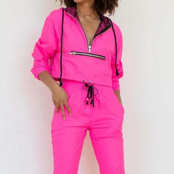 pink windbreaker joggers