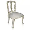 Munchen Side chair and dining chair made from solid mahogany wood white distressed color