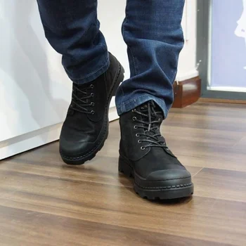 bota de couro para homem