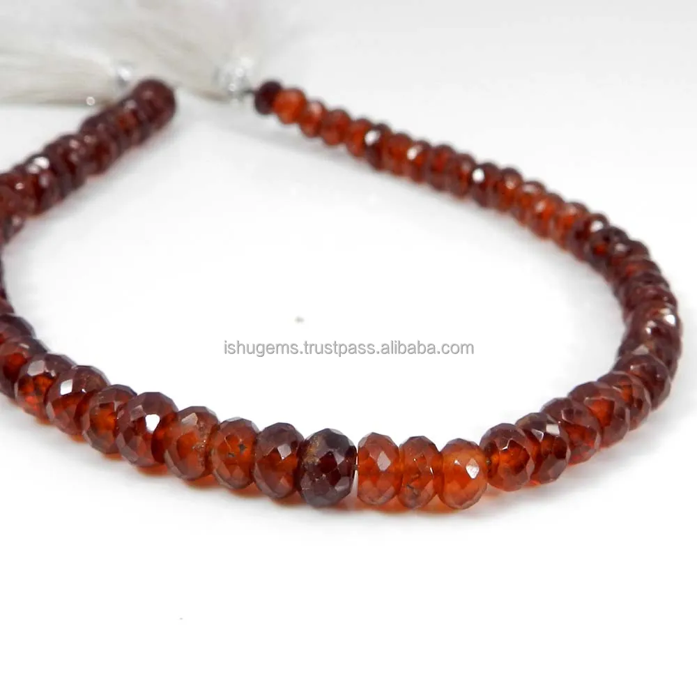 3MM ORANGE HESSONITE GARNET GEMSTONE MICRO FACETED ROUND LOOSE BEADS 15/"