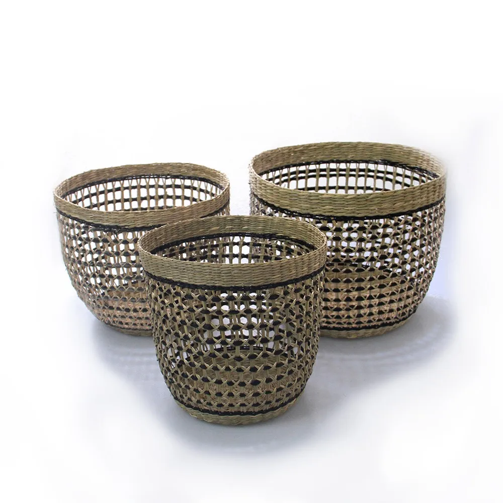 Hot Trend Seagrass Basket/ Bolga Seagrass Basket Handmade Craft Low