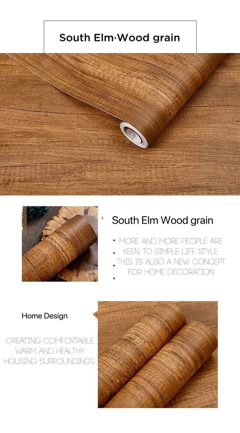 3d Pvc Laminate Decorative Wood Grain Vinyl Stickers For Furniture Wrap