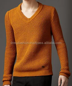Long Sleeve Sweater 100% Cotton Knit 9GG Men's Fashionable Long Sleeve Sweater 100% Cotton Knit 9GG Men's Fashionable