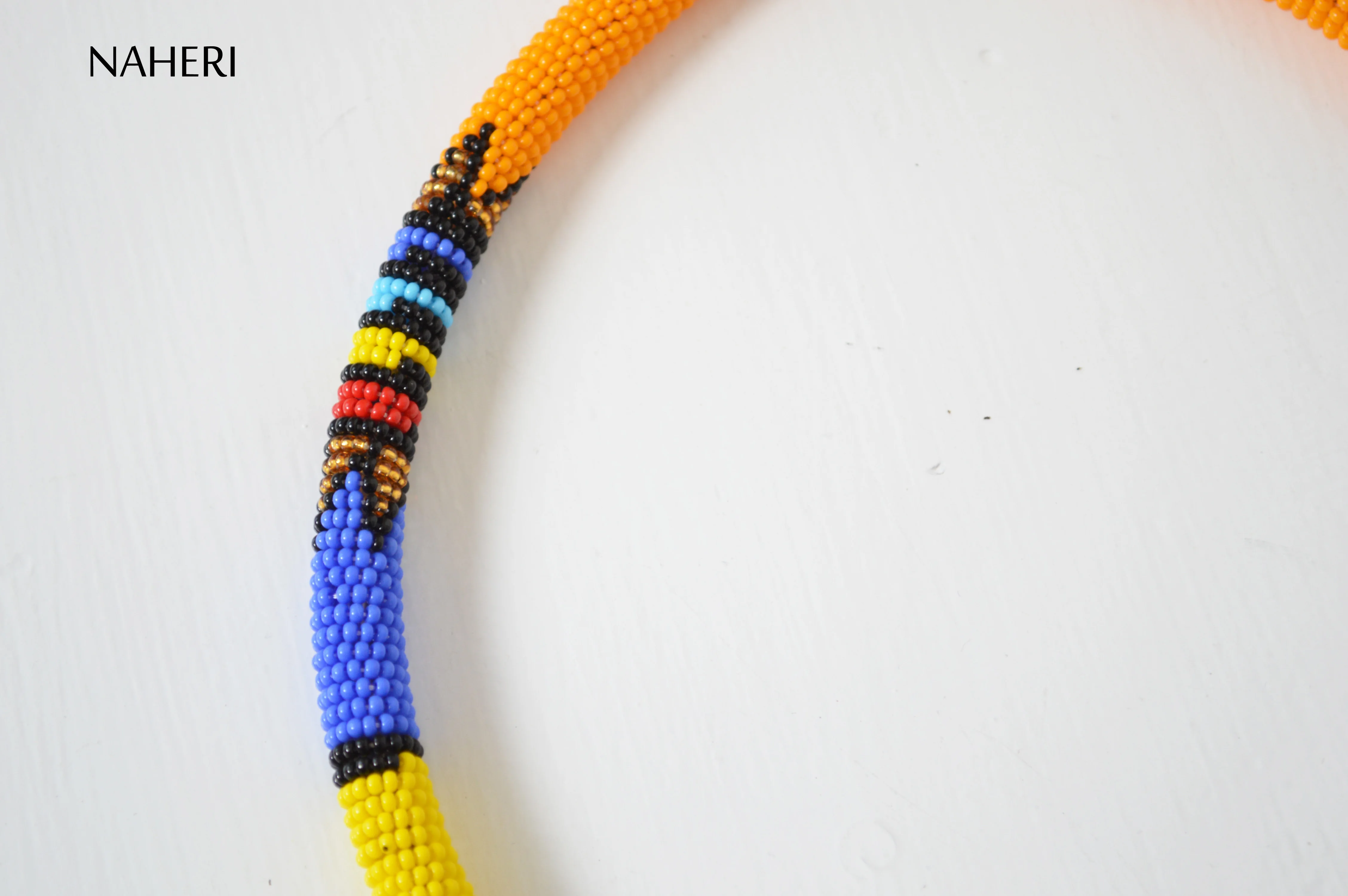 Multicolored African Necklace Beaded Zulu Maasai Tribal Jewellery