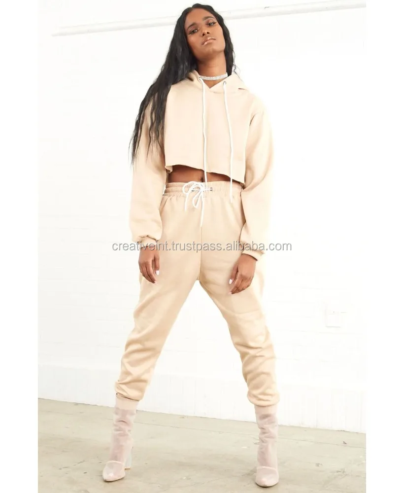 beige tracksuit womens