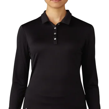 plain black polo t shirt women's