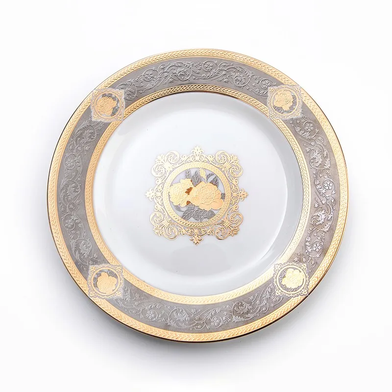 Two Eight porcelain dinner plates company for hotel