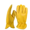 Cowhide Work Driver Gloves Leather Security Protection Wear Safety Workers