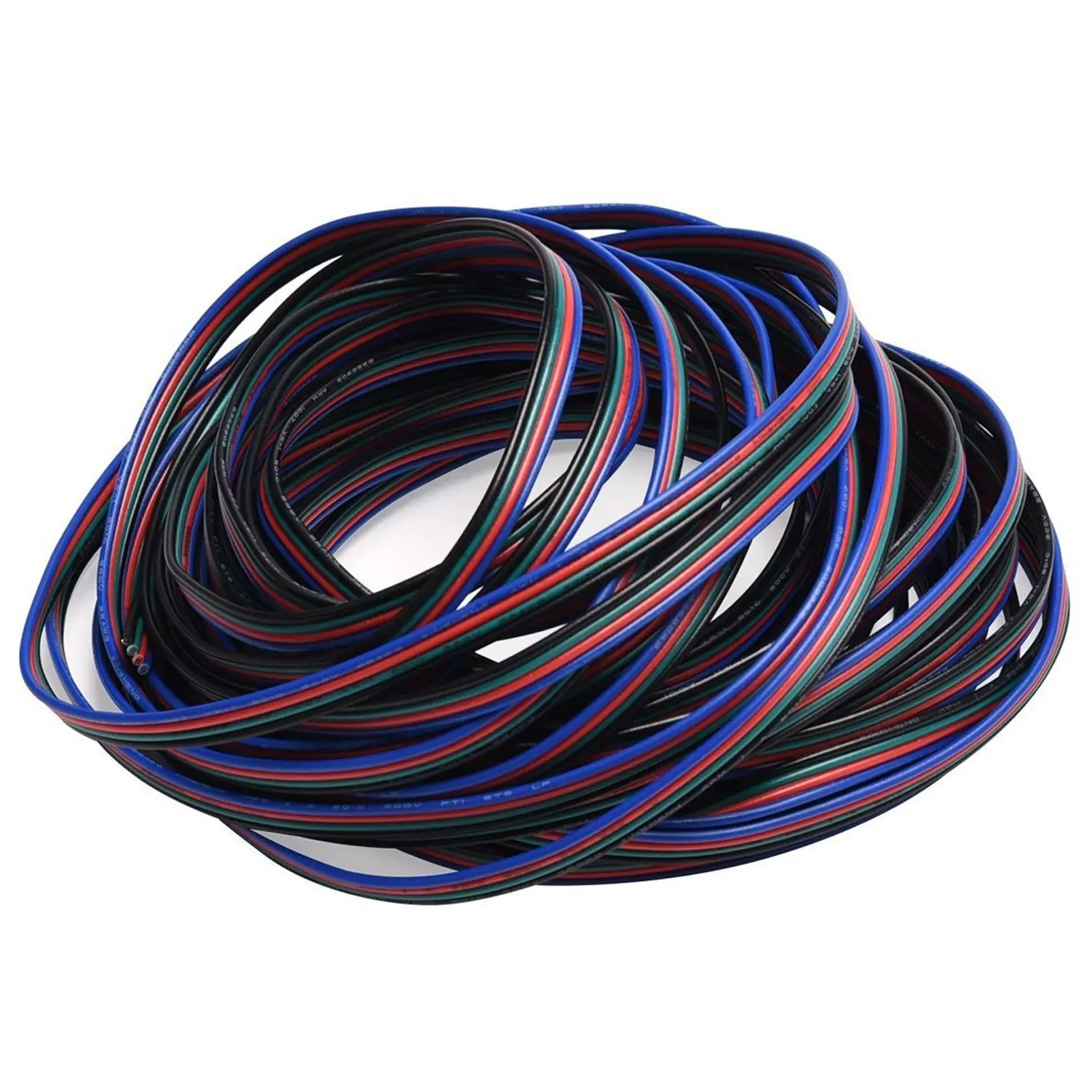4 Pin Led Connector 4pcs Black 1M RGB Extension Cable For LED Strip Martinique 4 Pin Led Extension Cable