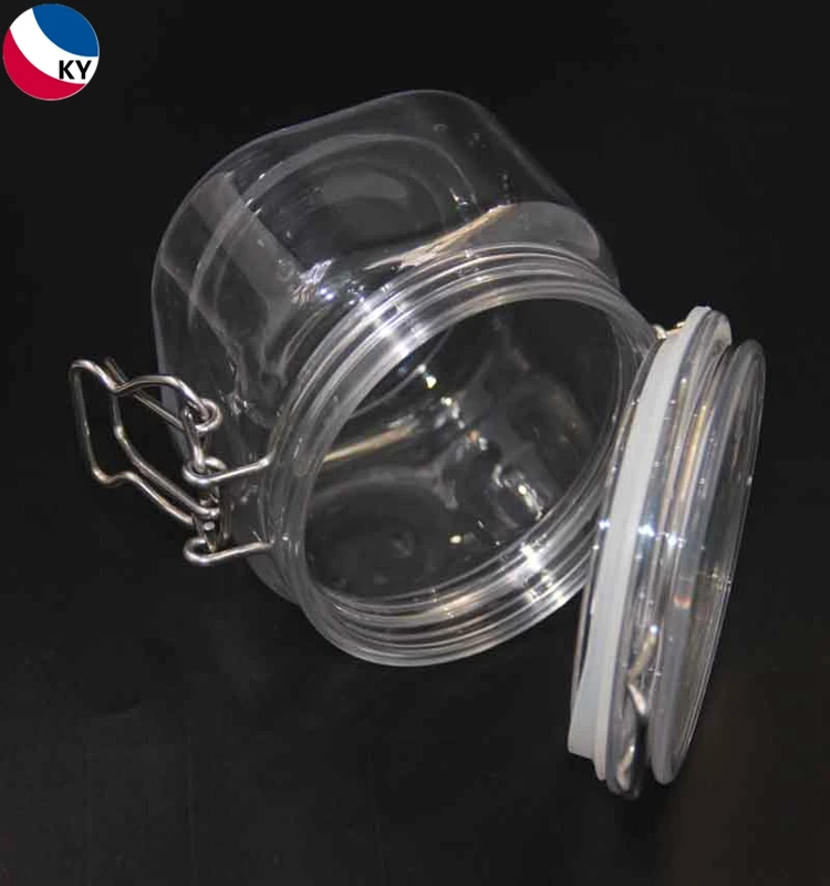 250ml Body Scrub Plastic Container Jars With Spoon For Cosmetic Clear