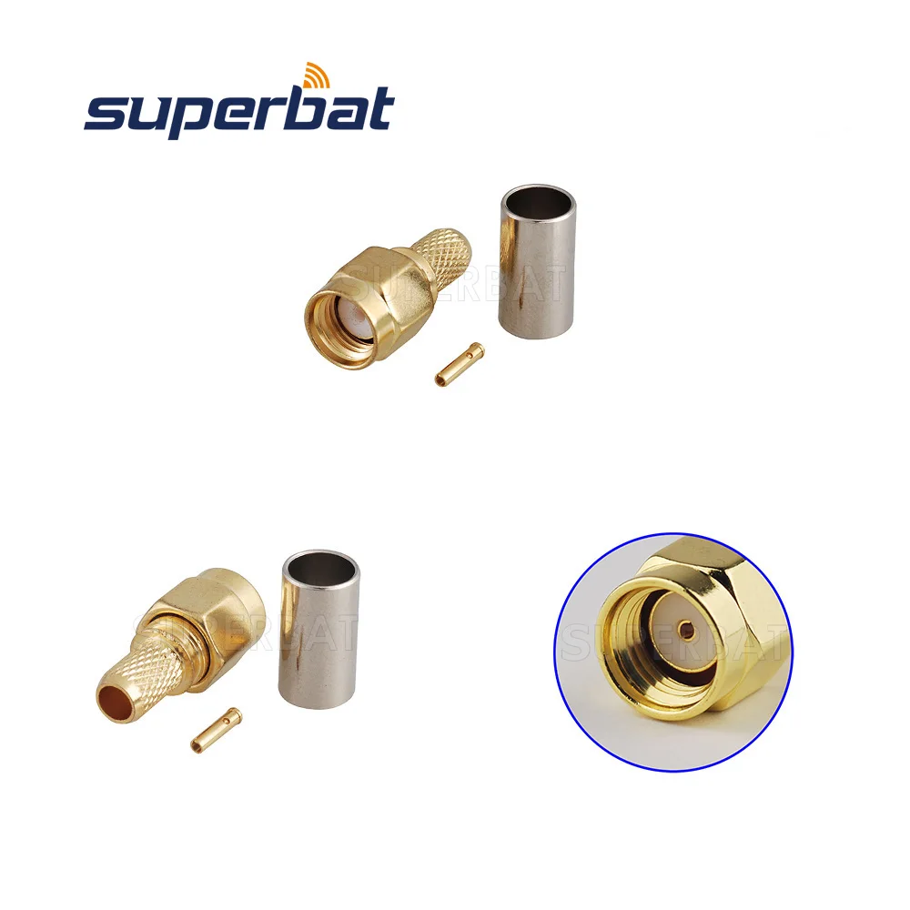 Superbat Sma Connector Kit Rp Sma Plug Crimp Coaxial Cable Lmr200 Wifi