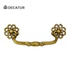 Furniture hardware cabinet drawer bail pull with rosette