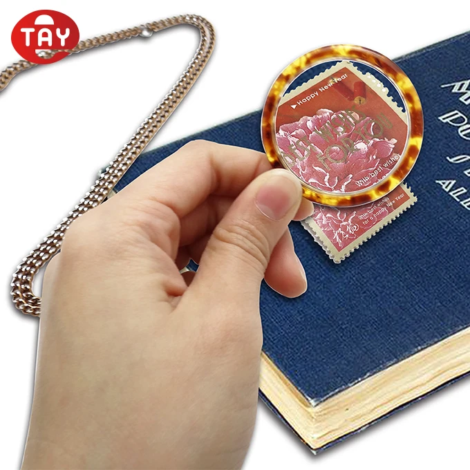 Folding Necklace Magnifier With Amber Turtle Frame Buy Necklace