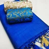 Chanderi Cotton Non-Catalog Sarees With Two Designer Blouses Collection