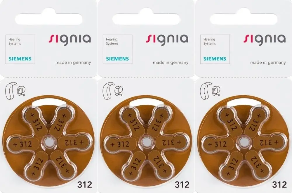 Digital Hearing Aid Battery From Signia Made In Germany Size 312 Buy