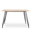 scandinavian new model dining room furniture kitchen wood top metal legs dinner table