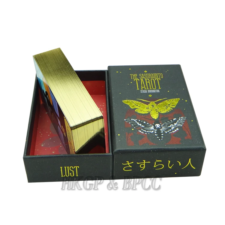 Offset Printing Paper Custom Tarot Cards Game With Top And Bottom Box