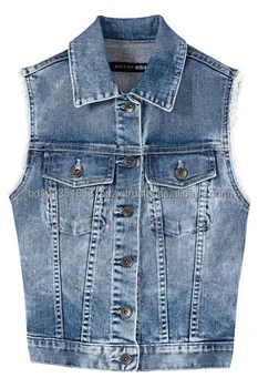 Fonkelnieuw Dames Mouwloos Denim Vest Jas - Buy Vrouwen Mouwloze Denim Jasje JO-11