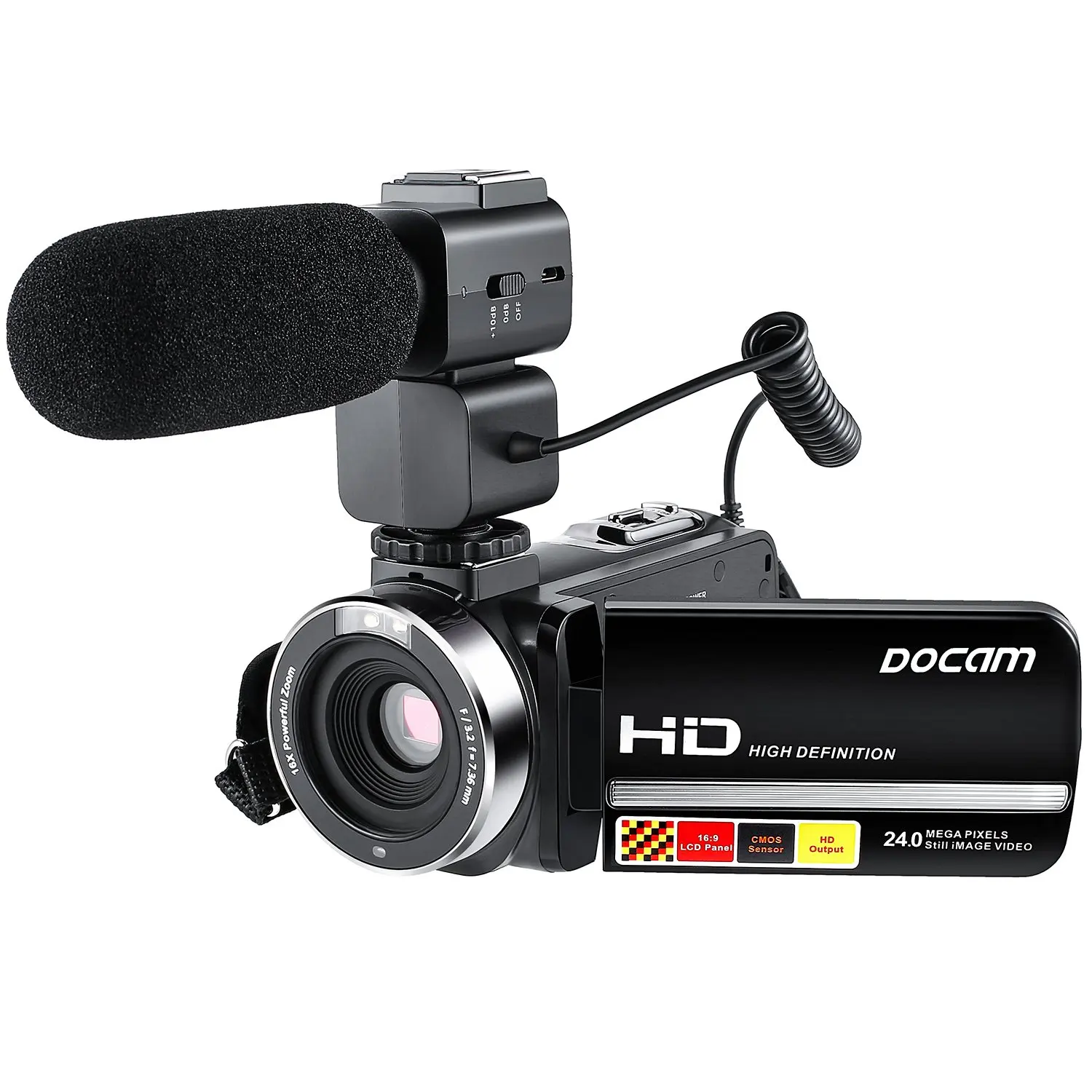 20 Audio Cable Electret Condenser Samsung HMX-H300 Camcorder External Microphone Vidpro XM-L Wired Lavalier microphone Transducer type