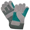 Green Double Palm Reinforced split leather driver working gloves industries work gloves