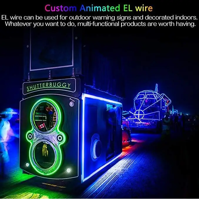 Factory Supplier wholesale 0.9mm 2.3mm 1M EL Christmas Halloween Party Decoration Wire Neon Rope Light