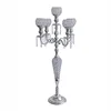 Tall Crystal and Metal silver Candelabra for wedding and home decoration