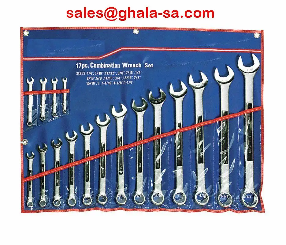Combo Wrench Set Satin 1 4 1 1 4 In 17pc 0001 Buy 4pl92 4pl91