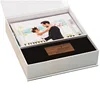 Rigid Paper Cardboard Flap Top Magnetic Photo Album Photo Graphic USB Gift Set Packaging Boxes