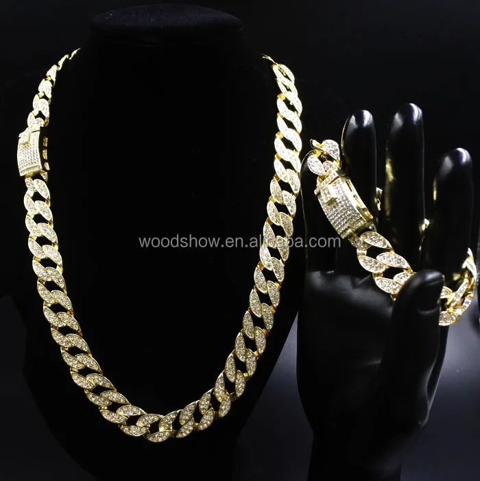 Mens Iced Out 14k Gold Pt 16\