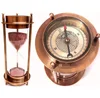 Nautical Brass Sand Timer Hourglass with Maritime Brass Compass Table Decorative CHST15001