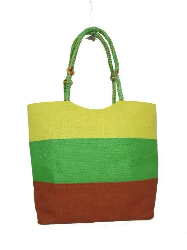 beautiful color jute bag