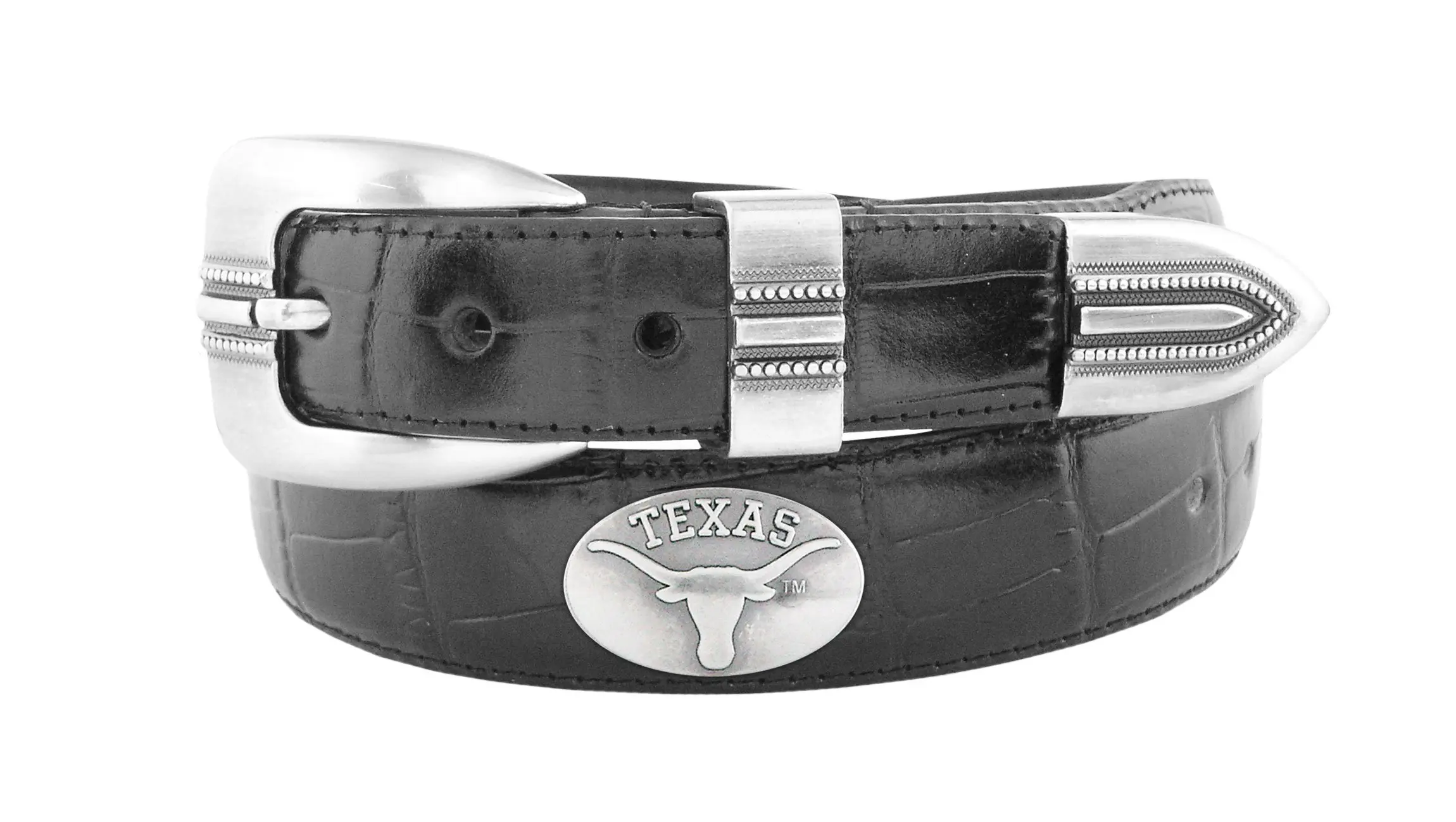NCAA Texas Tech Red Raiders Light Crazy Horse Leather Concho Belt