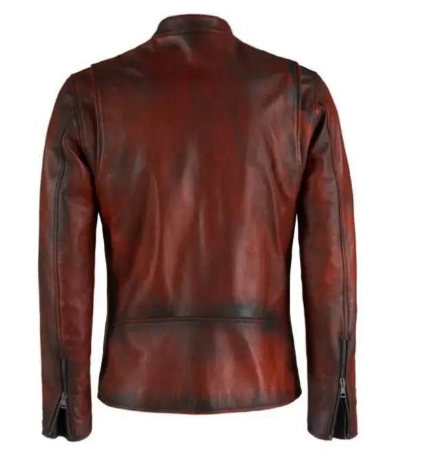 vintage red leather jacket