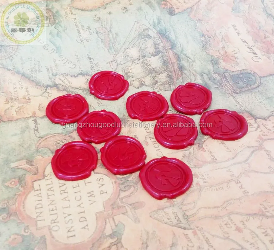 High Quality Flexible Red Wax Seal Stickers/custom Logo Self Adhesive Wax Seal Sticker For