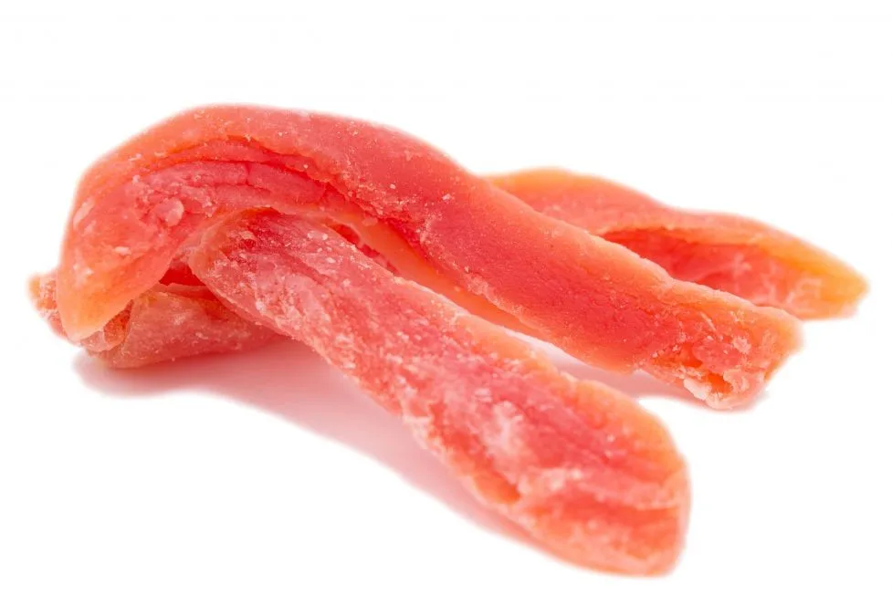 Soft Dried Papaya Fruits Papayas Dry/ Papaya Chips/ Papaya Dehydrated