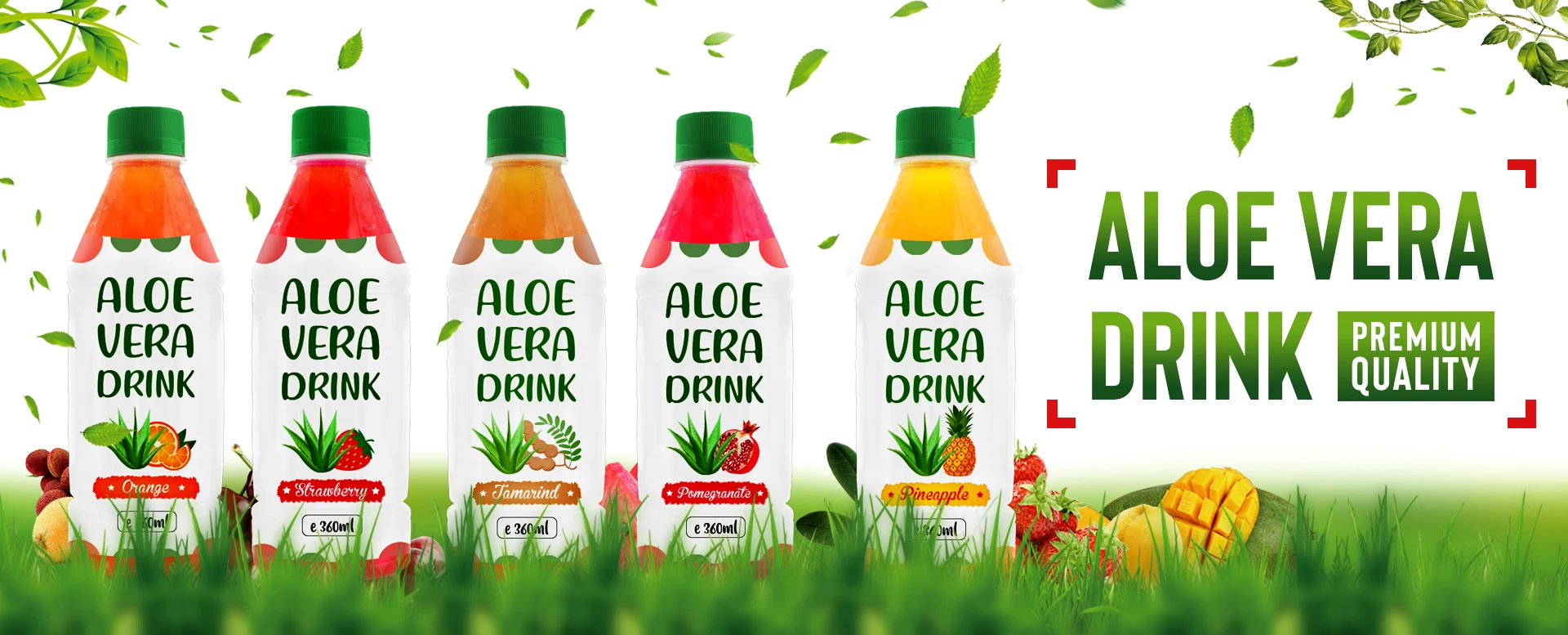 premium quality aloe vera drink with pulp and passion juice 310