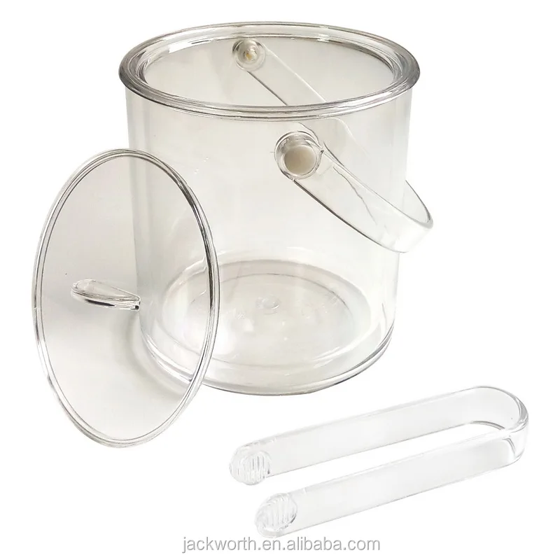 1250 Ml Acrylic Double Layer Ice Bucket With Tong Buy Double Walled