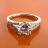 2.28 Ct Genuine Moissanite Split Sank Engagement Ring