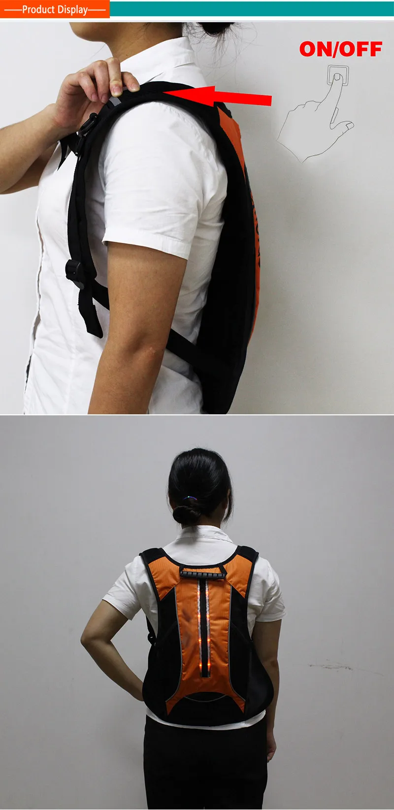 cycling backpack with lights