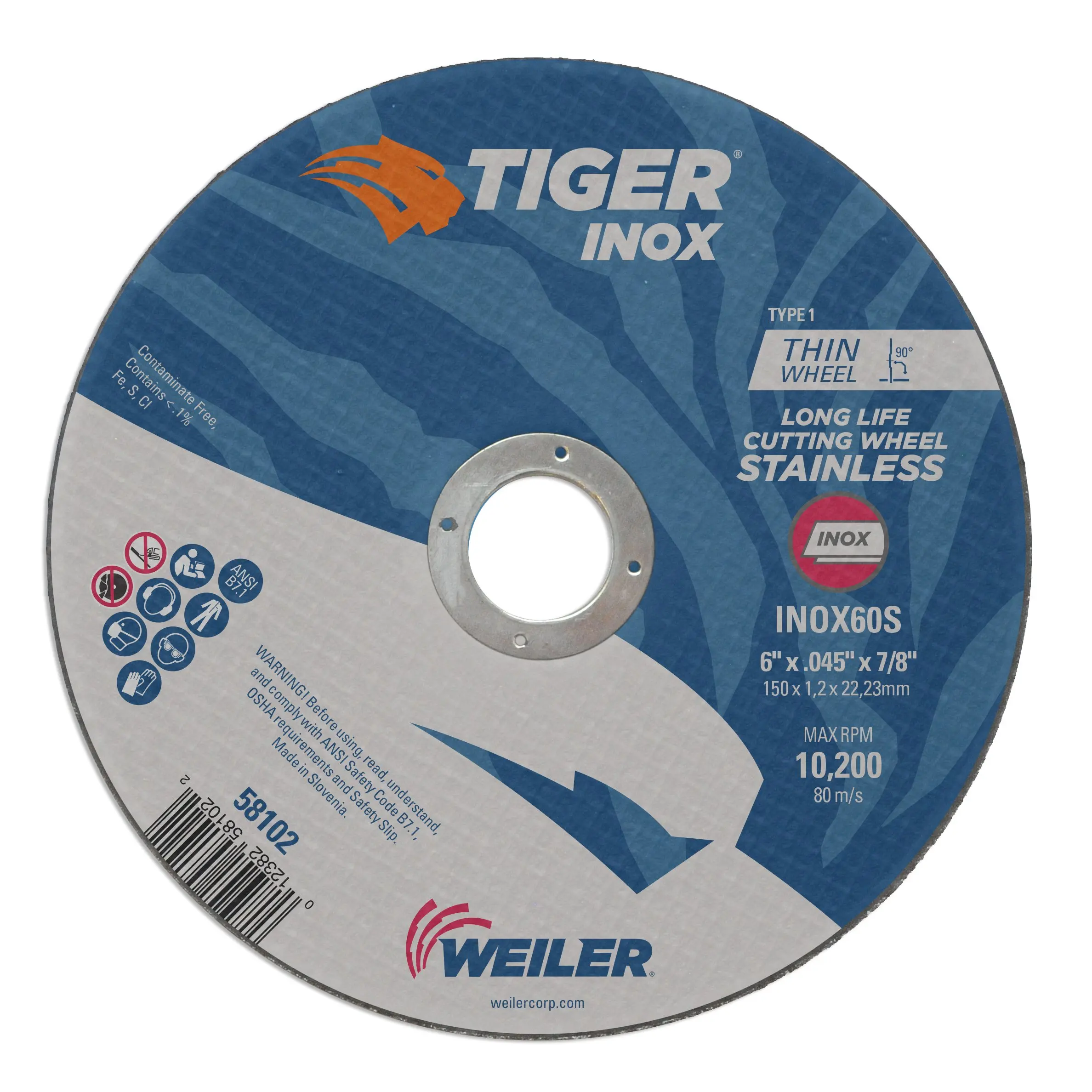 10pk Metabo 655347000-10PK 6 x .045 x 7//8 A60TZ Slicer Cutting Wheel T27